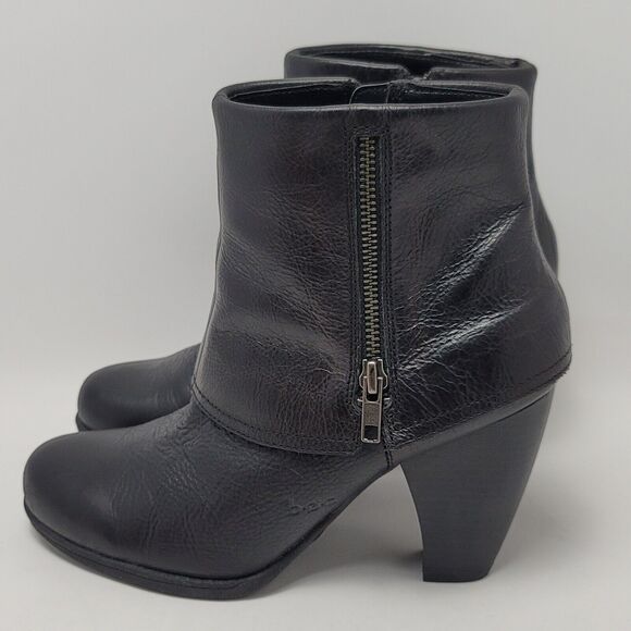 B.O.C Børn Concept Womens Leather Side Zip Block Heels Ankle Bootie Size 8.5 - Picture 2 of 14